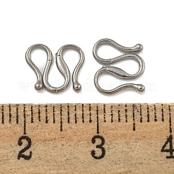 Non-Tarnish 304 Stainless Steel S-Hook Clasps&nbsp;STAS-U007-19A-P