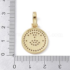 Brass Micro Pave Cubic Zirconia Pendants&nbsp;ZIRC-NH0001-01G