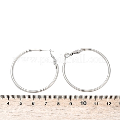 Tarnish Resistant 201 Stainless Steel Hoop Earrings&nbsp;EJEW-F188-24P-B