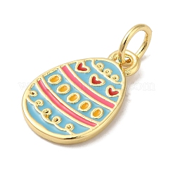 Rack Plating Brass Enamel Charms&nbsp;KK-B092-21G-01