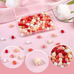 120Pcs 6 Colors Dyed Synthetic Coral Beads&nbsp;CORA-SC0001-28B