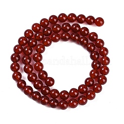 Natural Carnelian Beads Strands&nbsp;G-G338-6mm-01