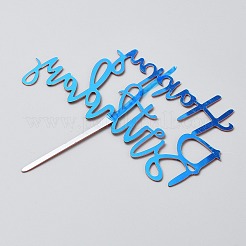 Plastic Mirror Cake Toppers&nbsp;AJEW-WH0314-607A