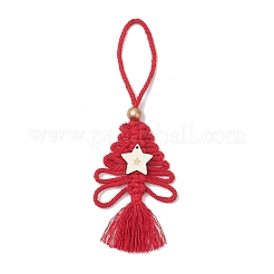 Cotton Christmas Trees Pendant Decoration&nbsp;HJEW-JM03830-03