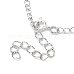 304 Stainless Steel and Alloy Round With Word Forever In My Heart Pendant Necklace&nbsp;NJEW-JN04697-02