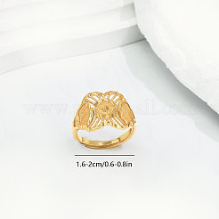 Vintage Adjustable Brass Open Cuff Rings for Women&nbsp;SV8940-2