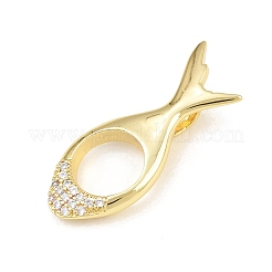 Brass Micro Pave Clear Cubic Zirconia Pendants&nbsp;CU-CBAFB7D-01G