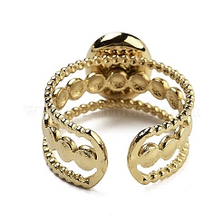 Oval Natural Tiger Eye Finger Rings&nbsp;RJEW-N046-06A-G