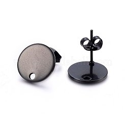 304 Stainless Steel Stud Earring Findings Ion Plating(IP)&nbsp;STAS-K184-01-03B
