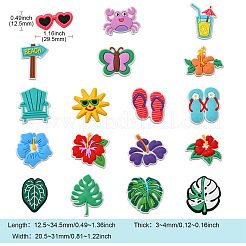 36Pcs 18 Styles Beach Theme PVC Cabochons&nbsp;FIND-CJ0011-23