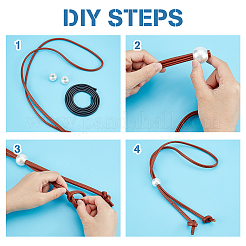 2 Sets 2 Colors Imitation Leather Bag Drawstring&nbsp;DIY-WR0001-75