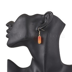 Column Natural Carnelian Beaded Necklace & Bracelet & Dangle Earring Sets&nbsp;SJEW-JS01330
