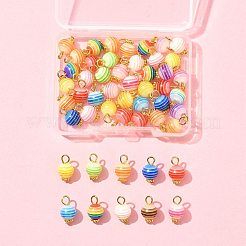 50Pcs Transparent Stripe Resin Charms&nbsp;PALLOY-FS00041-02