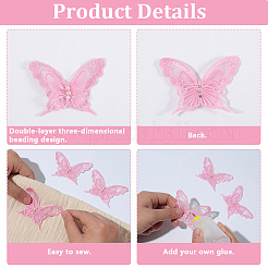 30Pcs Polyester Butterfly Lace Appliques&nbsp;DIY-CY0001-65A
