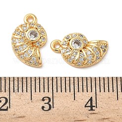 Ocean Brass Micro Pave Clear Cubic Zirconia Charms&nbsp;KK-B160-42G-06