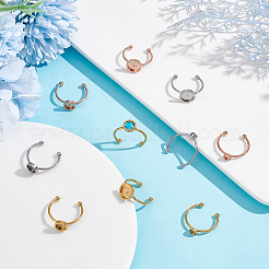18Pcs 9 Styles 304 Stainless Steel Cuff Ring Components&nbsp;FIND-UN0001-82