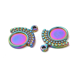 304 Stainless Steel Pendant Cabochon Settings&nbsp;STAS-H214-26RC