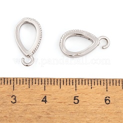 Ion Plating(IP) Brass Micro Pave Clear Cubic Zirconia Pendants&nbsp;KK-O146-04P