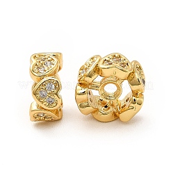 Rack Plating Brass Micro Pave Cubic Zirconia Beads&nbsp;KK-C010-58