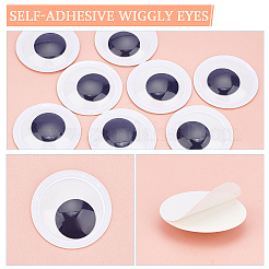 4Pair Black & White Wiggle Googly Eyes Cabochons&nbsp;DIY-GF0004-70