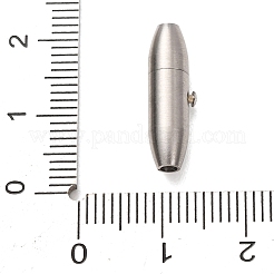 304 Stainless Steel Locking Tube Magnetic Clasps&nbsp;STAS-A151-02A-P