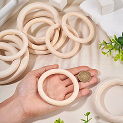 10Pcs Wood Linking Rings&nbsp;WOOD-TA0002-84