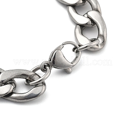 304 Stainless Steel Curb Chains Bancelets&nbsp;BJEW-C082-03B-AS