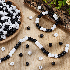 600Pcs 2 Colors Dyed Natural Wood Beads&nbsp;WOOD-SC0002-37B