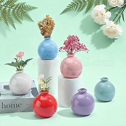 6Pcs 6 Colors Mini Ceramic Floral Vases for Home Decor&nbsp;BOTT-NB0001-07