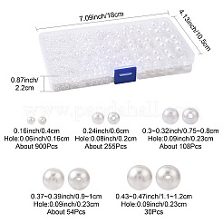 448Pcs 5 Styles ABS Plastic Imitation Pearl Beads&nbsp;KY-FS0001-45