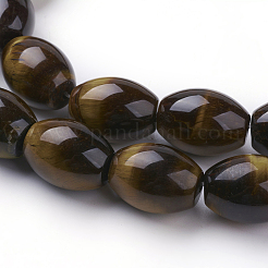 Natural Tiger Eye Beads Strands&nbsp;G-G731-04-20x15mm