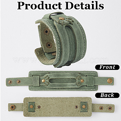 Cowhide Leather Cord Bracelets for Women Men&nbsp;BJEW-WH20012-04AG-01