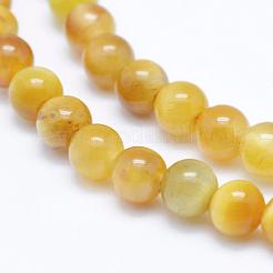 Natural Gold Tiger Eye Beads Strands&nbsp;G-K203-84-4mm