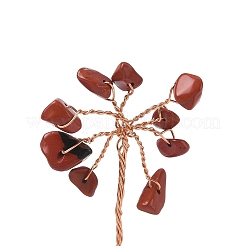 Natural Red Jasper Chips Tree of Life Decorations&nbsp;DJEW-P022-01A-02