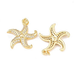 Brass Micro Pave Cubic Zirconia Pendants&nbsp;KK-C162-057G-01