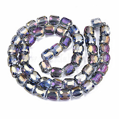 Transparent Electroplate Glass Beads Strands&nbsp;EGLA-T020-08-A