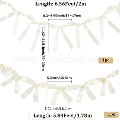 2 Styles Cloth Bowknot Banners&nbsp;AJEW-SP0002-70C