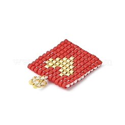Handmade MIYUKI Japanese Seed Loom Pattern Seed Beads&nbsp;PALLOY-MZ00133