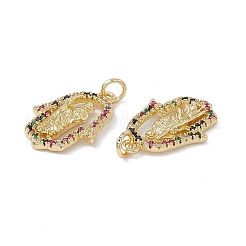 Brass Colorful Cubic Zirconia Pendants&nbsp;KK-E068-VA202-2
