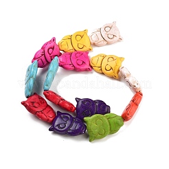 Owl Synthetic Turquoise Beads Strands&nbsp;TURQ-I010-28
