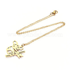 201 Stainless Steel Pendant Necklaces&nbsp;LS-NJEW-T009-JN033-2-45