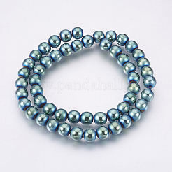 Electroplate Non-Magnetic Synthetic Hematite Beads Strands&nbsp;G-F585-C06-8mm
