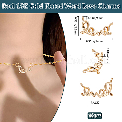 18Pcs Brass Charms&nbsp;KK-BBC0016-08