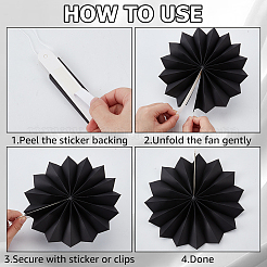 6Pcs Paper Fans Flower for Wedding Birthday Carnival Welcome Party Decorations&nbsp;AJEW-GF0013-45B