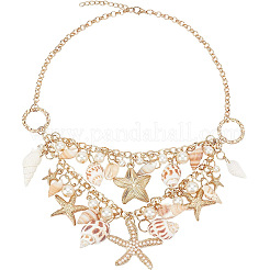 Alloy & Natural Shell & Plastic Pearl Pendant Necklaces & Bracelets Sets&nbsp;FS-WG6B6AD-01