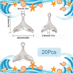 20Pcs 304 Stainless Steel Pendants&nbsp;STAS-SC0004-79