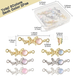 12Pcs 6 Colors Alloy & Glass Butterfly Connector Charms&nbsp;FIND-FS0004-08