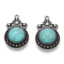 Synthetic Turquoise Pendants&nbsp;PALLOY-TAC0044-55AS