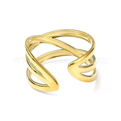 Ion Plating(IP) 304 Stainless Steel Open Cuff Ring&nbsp;RJEW-L109-044G