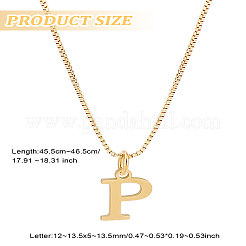 1pc 304 Stainless Steel Letter Pendant Necklaces&nbsp;NJEW-LP0001-38P-G